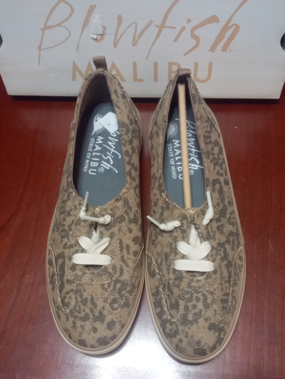Blowfish Women's Leopard Canvas Sneakers in Brown 8 1/2 NWT $59.99 Malibu